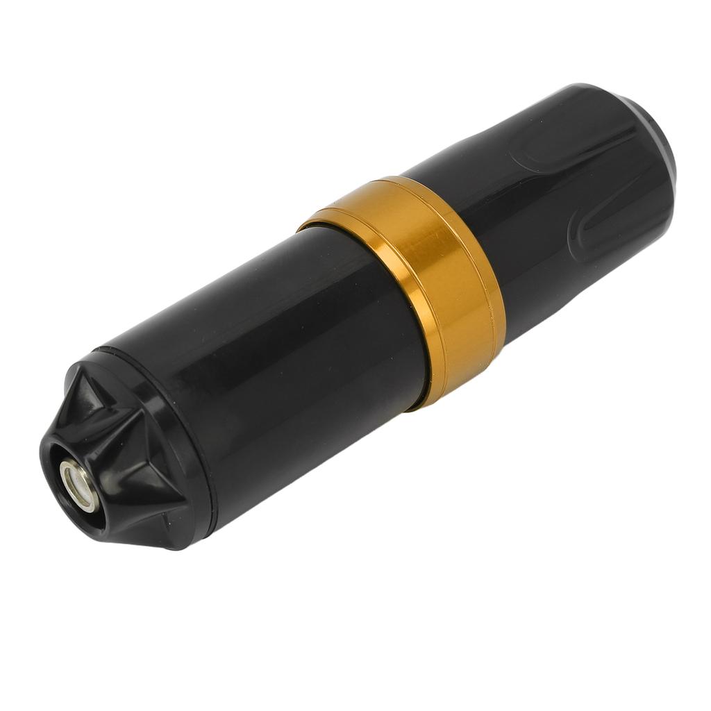 Tattoo Pen Rotatable Adjustable Stroke Length Cartridge Needle RCA Interface for Tattoo Beginners and Artists Black Gold