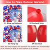 146PCS Independence Day Balloon Arch Set Blue, White, and Red Balloon Decoration for American Independence Day Patriotic Holiday