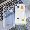 Wallet Card Holder Clear Soft Case For iPhone 16 13 15 14 12 ProMax Pro X XS XR 7 8 Plus SE  Transparent Card Slots Cover