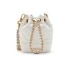 New CHARLES&KEITH Synthetic Leather Shoulder Bag Bucket Bag Crossbody Bag Medium Size Women's Black Black/Ivory Ivory CK2-10781983