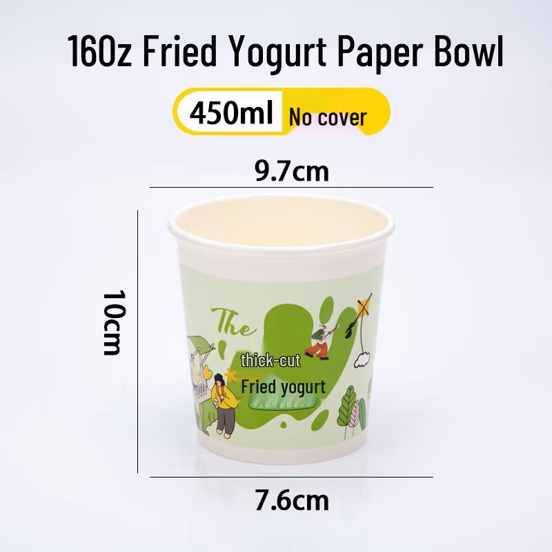 Disposable Fried Yogurt Paper Bowls