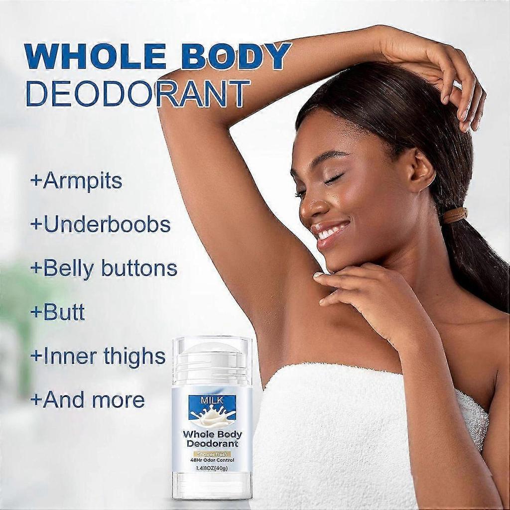 Milk Whole Body Deodorant, Aluminum-Free Deodorant for Men & Women, Refreshing, 48Hr Long Lasting Odor Control, Reduce Underarm Odor