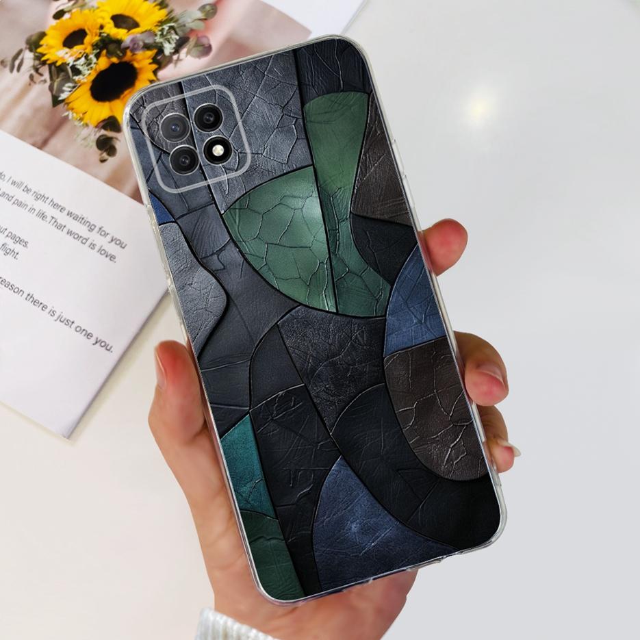 For Oppo A73 5G Case CPH2161 Stylish Painted Cover Clear Silicone Phone Case For Oppo A73 A 73 OppoA73 5G Back Cover Soft Fundas