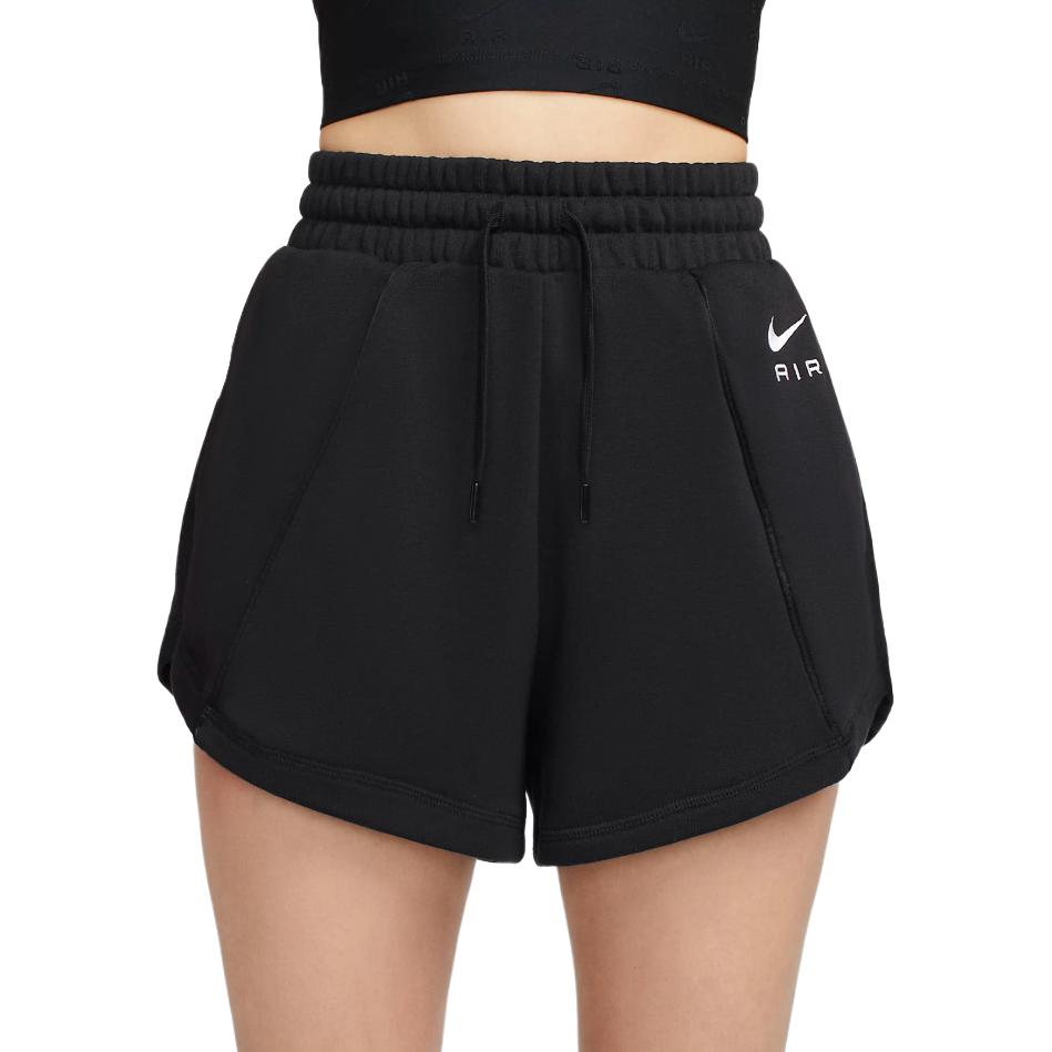 Nike Logo Print High Waist Casual Shorts Women shorts Black DQ6566-010