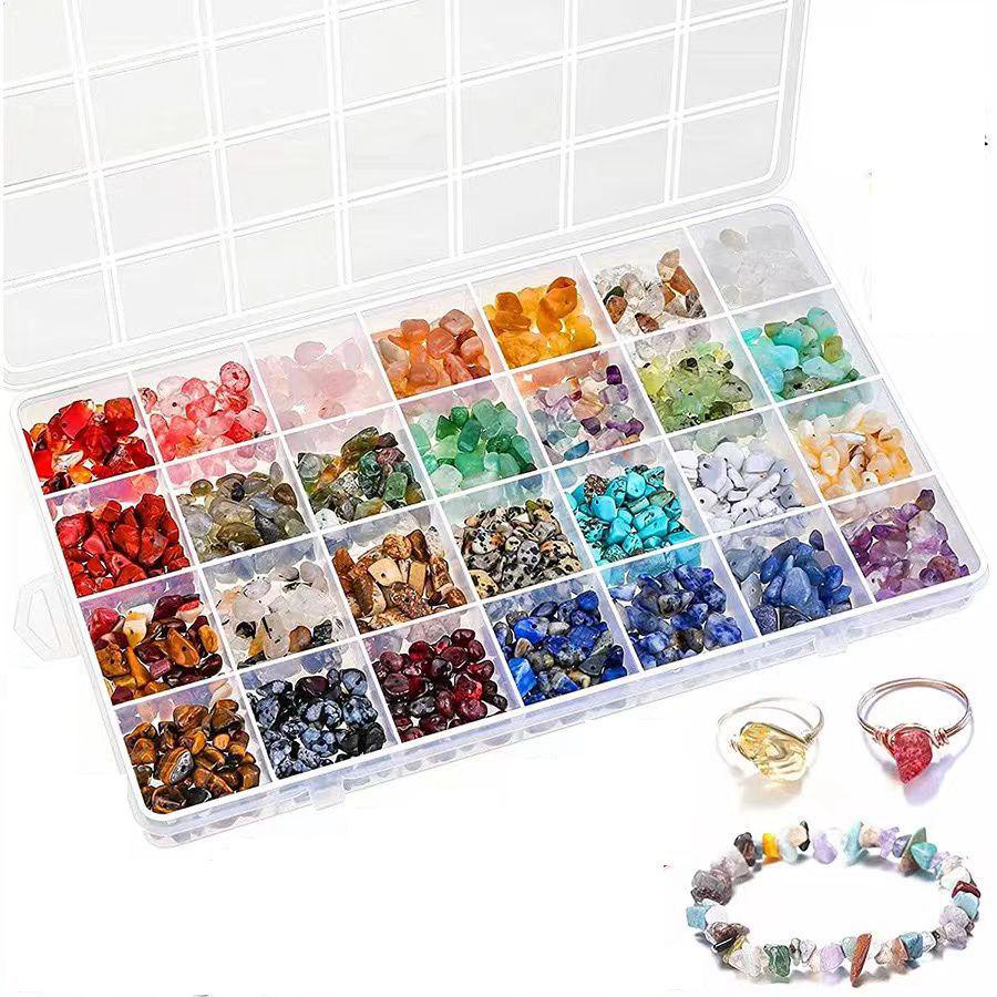 

Набор нерегулярных хрустальных бусин с 28 отделениями для изготовления украшений своими руками