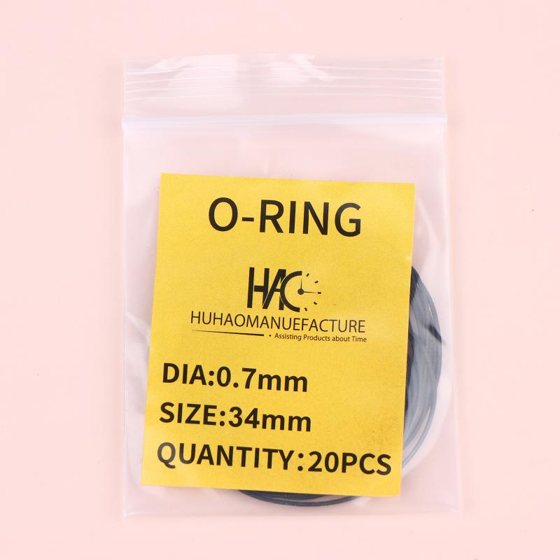 

200Pcs 0.5/0.6/0.7Mm O-Ring Waterproof Rubber 16Mm-34Mm Watch Back Cover Gaskets Repairing Replacement For Watchmaker 07MM