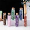 Natürliche Kristall Wunschflasche Heimdekoration Mineralchips Quarzstein Chakra Edelstein Glücksbringende Treibglasflasche Geburtstagsgeschenke