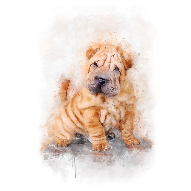 Aquarell Tiere Niedlicher Hund Bunter Druck Poster Leinwand Malerei Hd Modern Wandkunst Bild Für Wohnzimmer Schlafzimmer Heimdekor