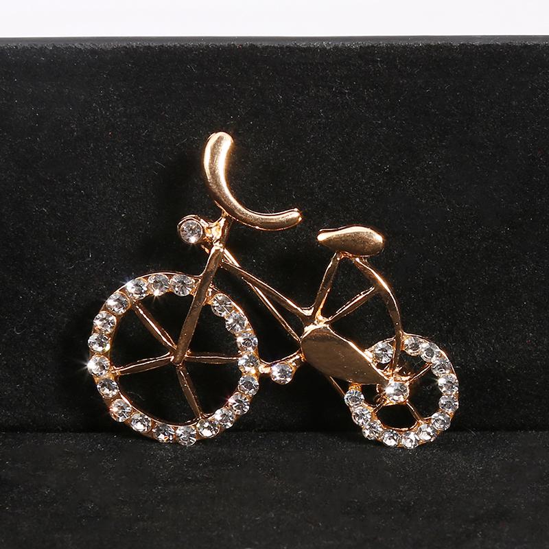 Buy Bicycle Brooch Rhinestone Badge Bike Pin Womens Insignia Jewelry