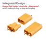 GTIWUNG 5 Pairs XT60 Connectors, XT-60 Male and Female Connectors, 5 Pairs XT30 Male and Female Bullet Connector Plugs for RC LiPo, 5 Pairs Red Ultra