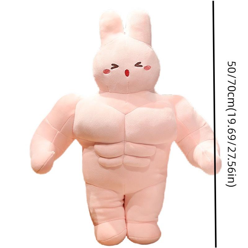 

Muscle Bunny Plush Toy Creative And Funny Gift For Him Or Her Lovable,70cm