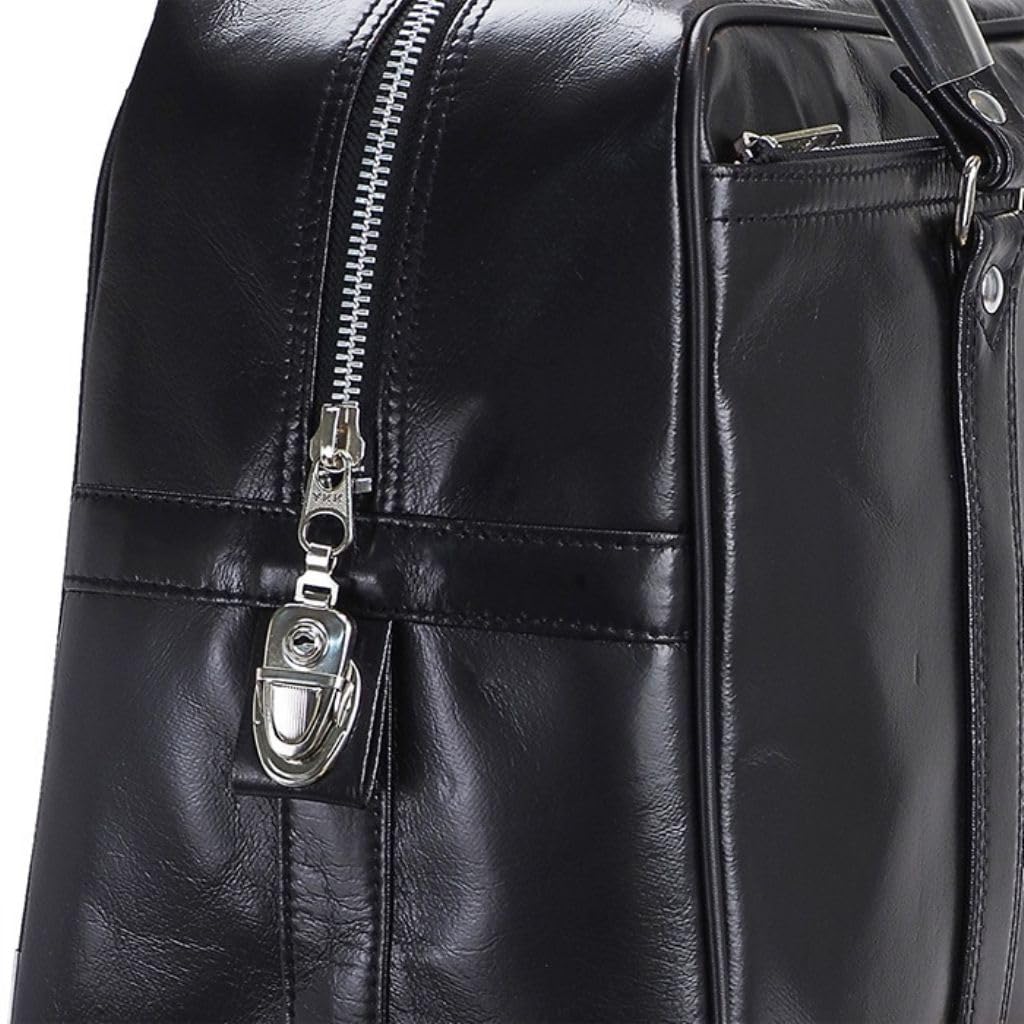 [Japanese Bag] Toyooka-made Business Bag, B4 Size, 820g, Boston Bag, Large Capacity (21L), 45cm Wide, for Banking and Business Use, Black, Made In