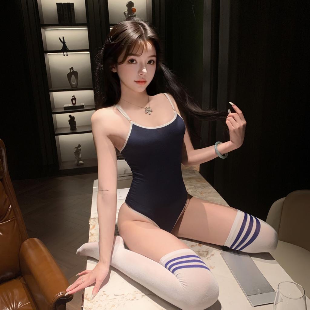 Sex lingerie female cute pure desire uniform seduction onesie sexy gymnastics passion free suit open crotch