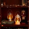 2pcs Hanging Candle Lantern, Retro Oil Lamp Battery Operated Lantern Light for Halloween Christmas Decor