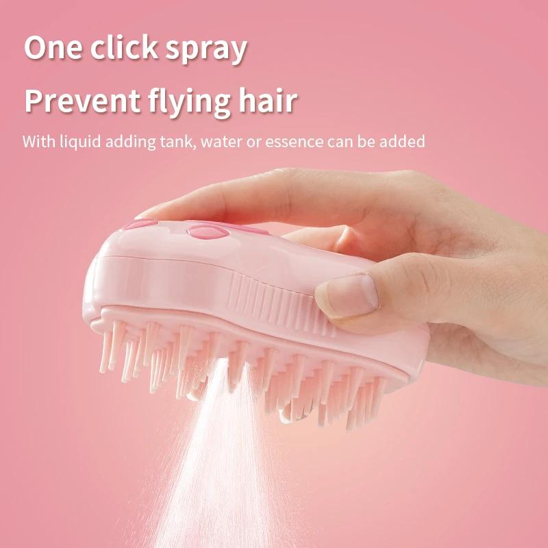 Pet Spray Comb Cat Dog Pet Massage Brush Spray Hair Removal Comb One Button Spray Anti Fly Hair Removal Brush