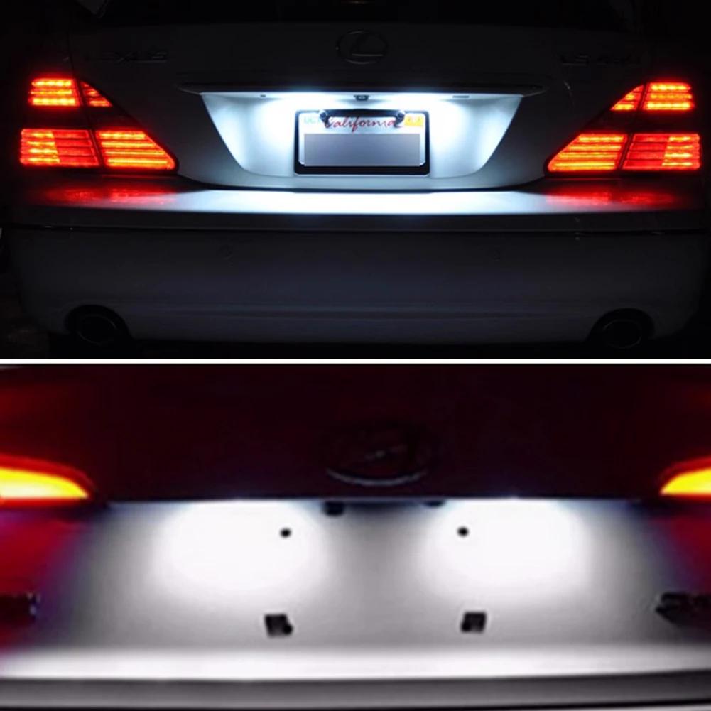 For Ford Flex Taurus Mustang Focus Fusion Edge MKS MKT MKX MKZ Milan Sable 1/2Pcs Car LED License Plate Light Number Plate Lamp