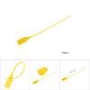 100Pcs Plastic Disposable Zip Ties Self Locking Tie Suitcase Shoes Bag Label Tag (Yellow)