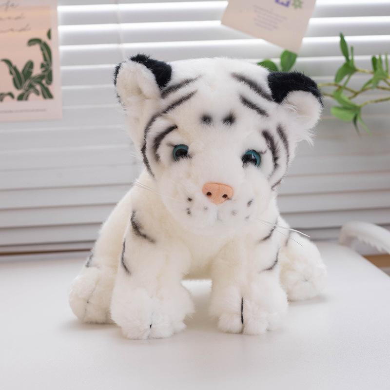 Имитация мать и сын тигр кукла плюшевая игрушка зоопарк детеныш тигра кукла дети успокаивающая кукла 14cm（0.1kg）