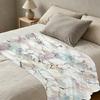 Printed Flannel Fleece Throw Abstract Art Watercolor Texture, Super Soft Skin-friendly, Warm Cozy Home Blanket for Halloween & Christmas