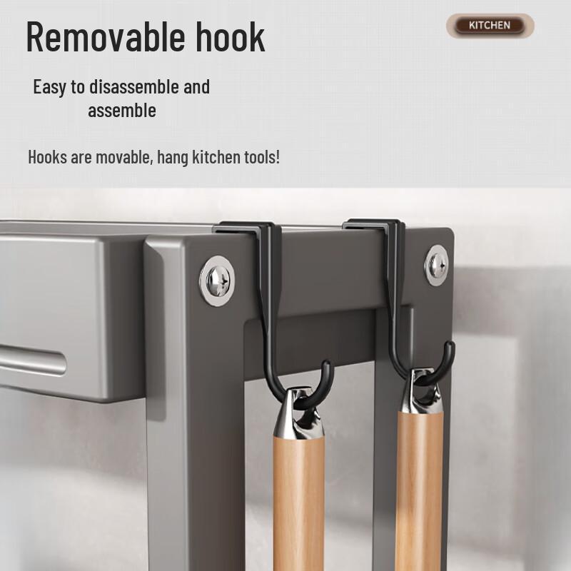 3-Tier Stainless Steel Kitchen Spice and Utensil Rack