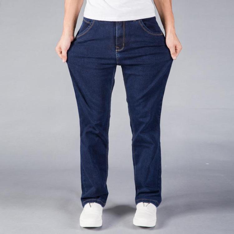 Loose Fit Stretch Straight Leg Jeans for Men Plus Size Business Casual Trousers