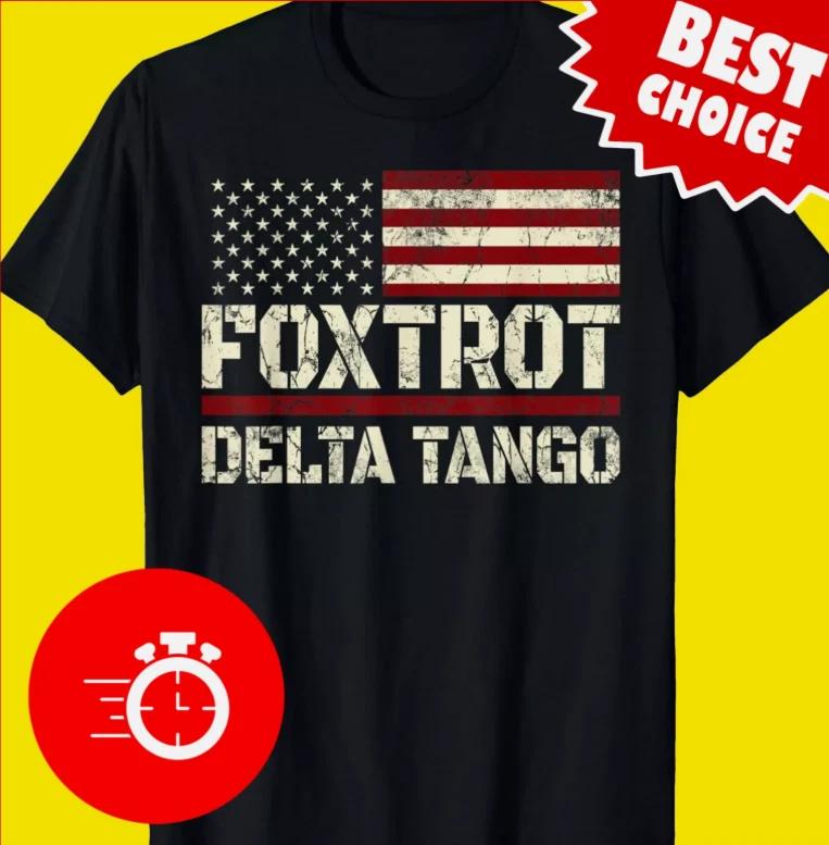 Funny Foxtrot Deltas Tangos T-Shirt Short Sleeve Cotton XL