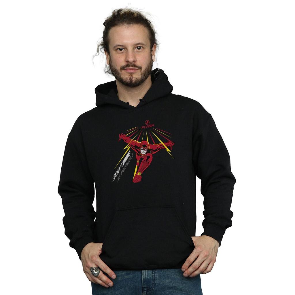 DC Comics Mens The Flash Anything Is Possible Hoodie