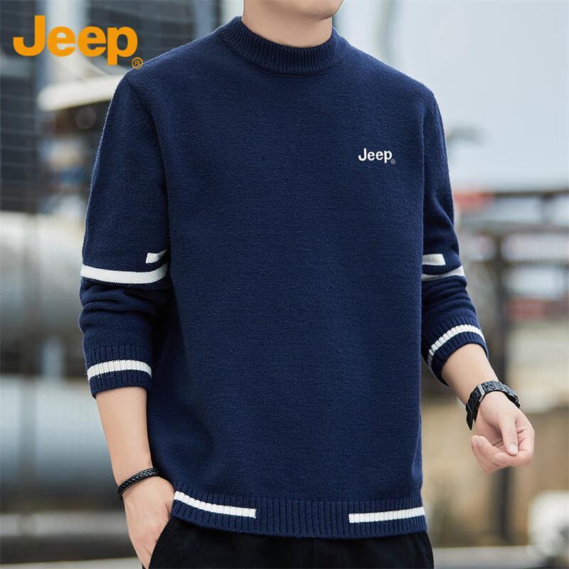 

JEEP Men s Autumn/Winter Half-Turtleneck Knit Sweater 3XL