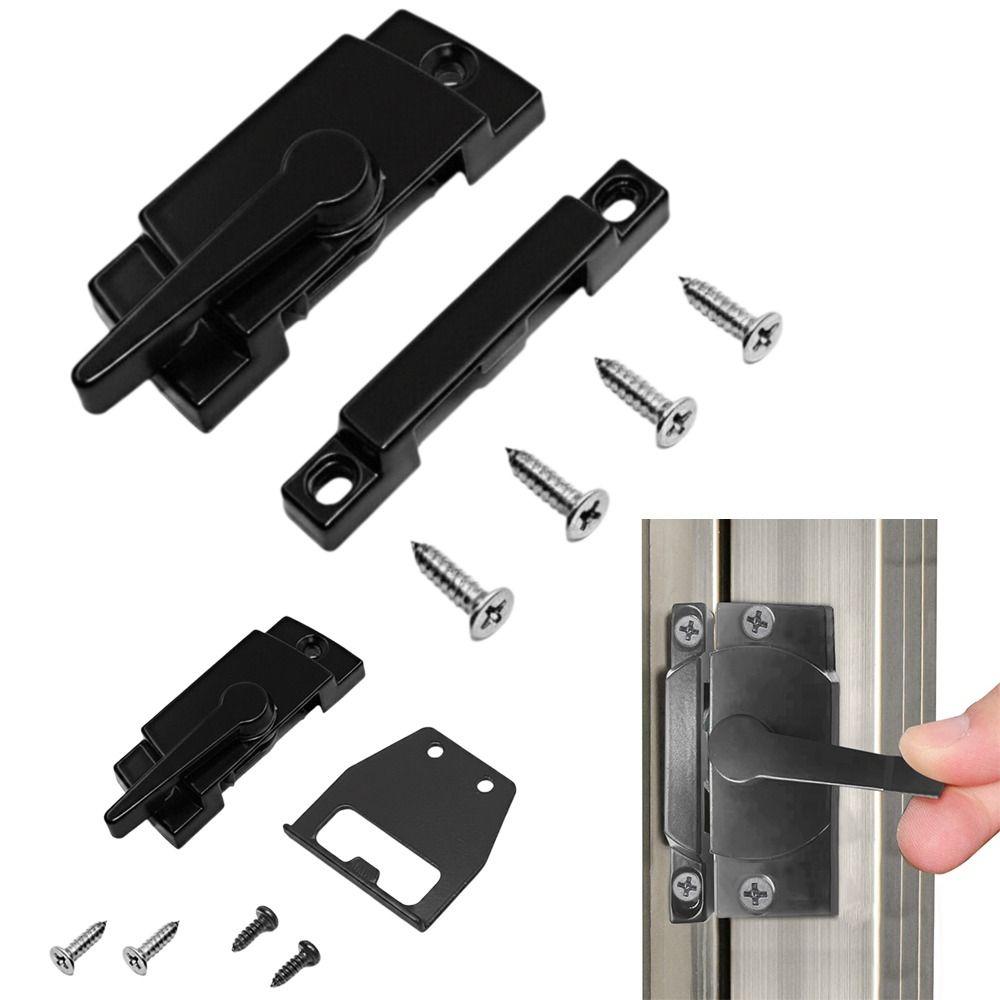 Black Color Sliding Window Sash Locks Zinc Alloy Crescent Design Security Sash Locks Anti-Rust Wear Resistant Cam Lock