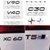 Car Audio Decorate 3D Aluminum Badge Emblem Stickers For VOLVO XC90 XC60 V40 V60 S60L Rear Logo Volvo Logo T4 T5 T6 B3 B4 B5 B6