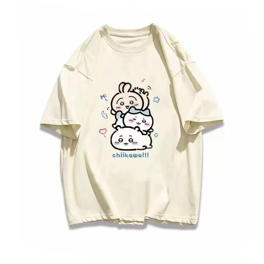 Chiikawa Toilet Time TShirt Women Unisex Short Sleeve Oversized TShirt Cute Comfortable TShirt Fashion Casual Top Tees