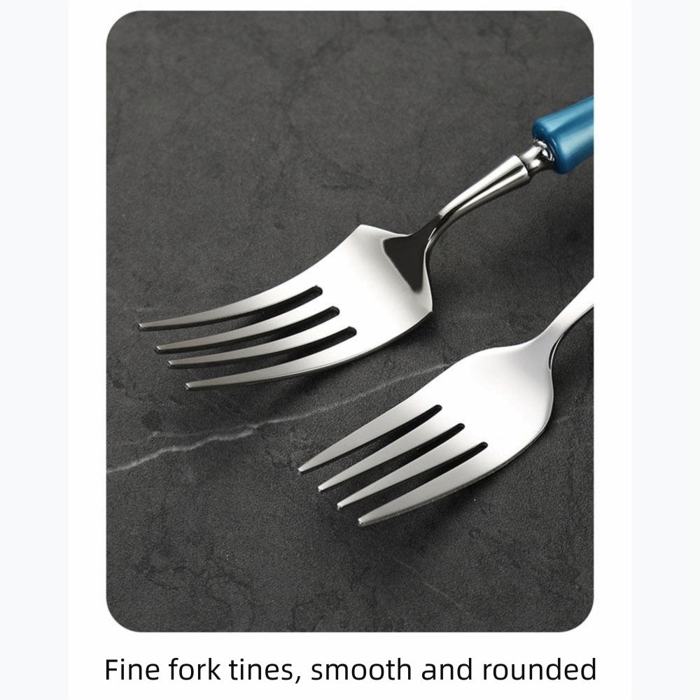 Bamboo Shape Handle Fork and Spoon 304 Stainless Steel Bamboo Handle Cutlery Home Kitchen