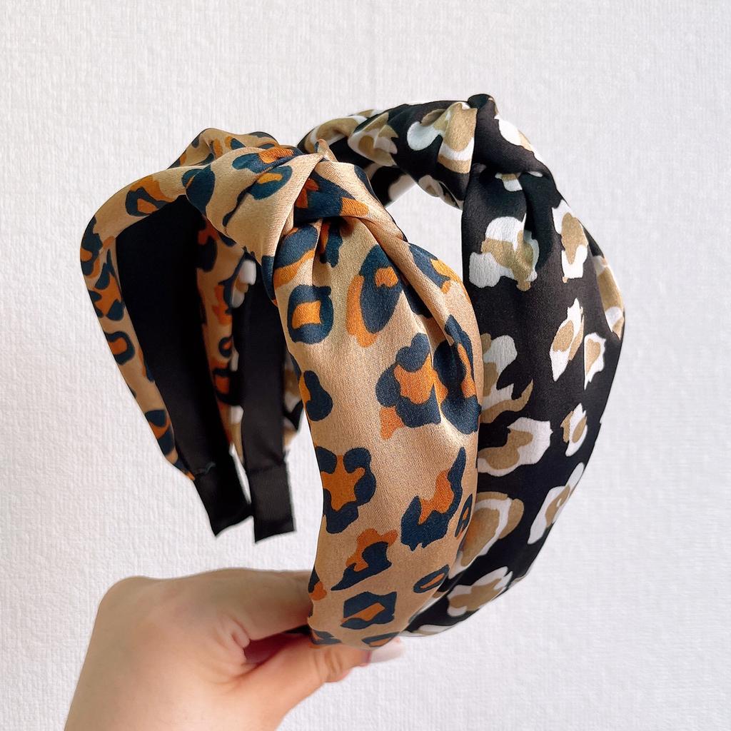 PROLY New Fashion Women's Hairband Leopard Flower Headband Center Knot Classic Headwear For Adult Hair Accessories