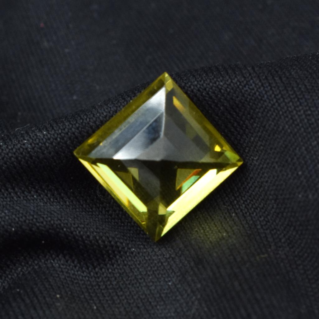 Amazing Yellow Sapphire 9.60 Ct Square Shape Loose Natural Gemstone CERTIFIED