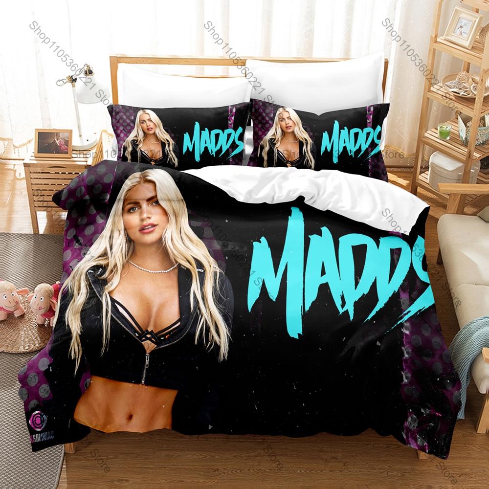Popular Madds Design Duvet Cover + 2 Pillowcases, Stylish Modern Bedding Set All Season Use for Teen and Young Fans