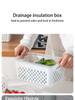 Refrigerator Storage, Drainage Double Layer Preservation Box Outdoor Picnic Portable Fruit Box Storage Box