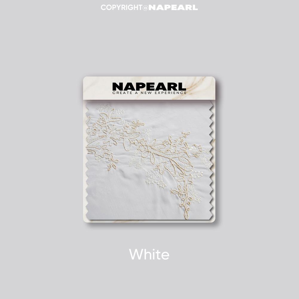 1PC NAPEARL European Style French Luxury Embroidered Sheer Curtain Princess Style White Tulle for Living Room Bedroom and Balcony Window Home Decor