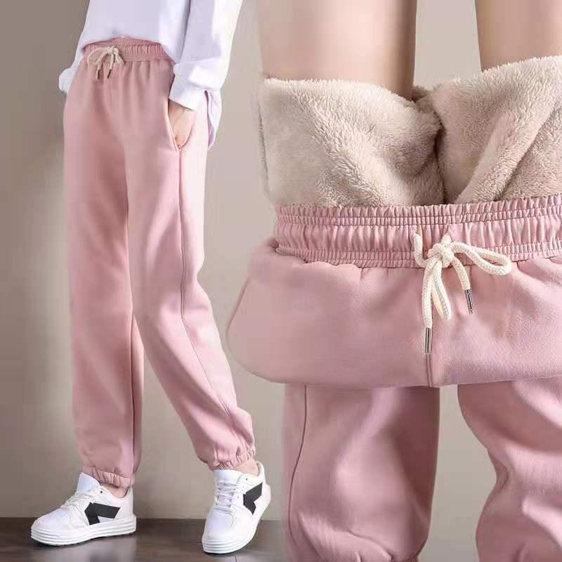 

Women s Fleece-Lined Harem Pants - Winter Warm, Korean Style XXL [120-135 lbs]