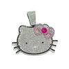Cartoon bow cat full of diamonds cool sweet cute Hello Kitty pendant jewelry necklace female