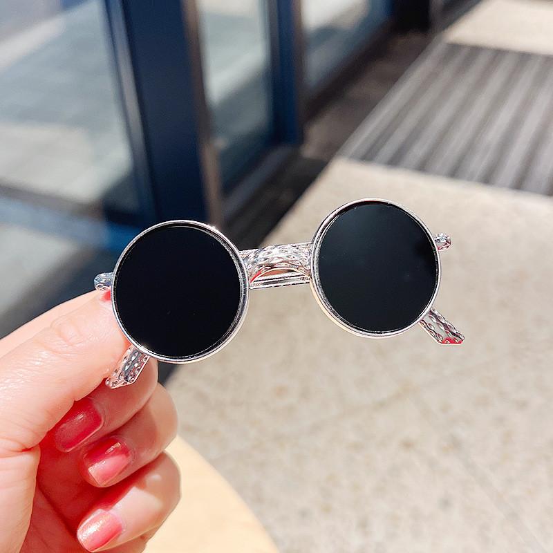 

Ободки в форме солнцезащитных очков, элегантные металлические заколки для волос золотого и серебряного цвета, инструменты для причесок из железо-никелевого сплава, подарки для женщин и девушек