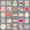 50 Love Reading Waterproof Stickers: Positive Phrases for Journals