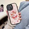 S-Strawberry-shortcake Girl Phone Case For IPhone 15 14 13 12 11 16 Pro Max Plus Leather Soft Cover