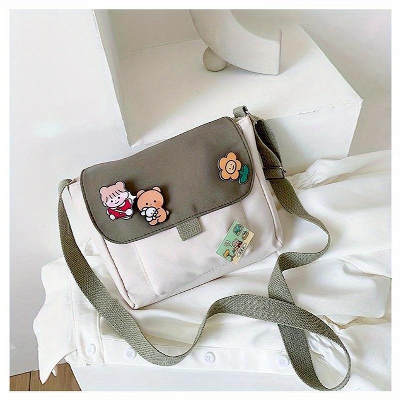 Mode Taschen Damen Süß Kawaii Bedruckte Leinwand Freizeit Hohe Qualität Harajuku Koreanischer Stil Mädchen Schräge Schultertasche