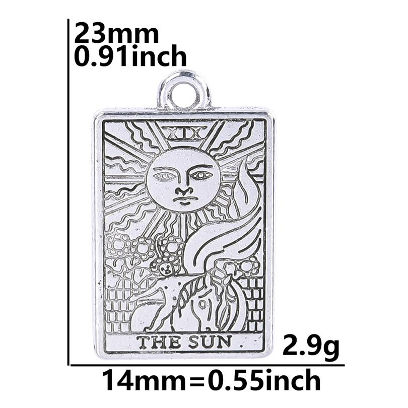 

12pcs/Lot Metal Tarot Charm Mix Accessories Sun Moon Star Pendant Charms For Jewelry Making Supplies Wholesale Items DIY Earring
