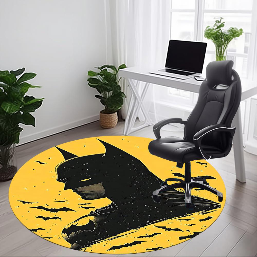1pc Batman Office Round Area Rug, Under Office Chairs Bedroom Living Room Home Decor, Room Deco, Available In Various Sizes