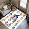 Halloween Bluey Characters Area Rug Suitable for Balcony Game Room Study Room Playrooms Anti-slip Rug Anime Office Decor Perfect Gift for Women/Men