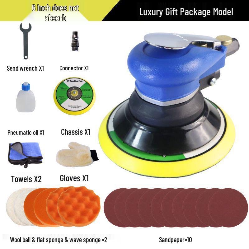 5" & 6" High-Speed Pneumatic Sander and Polisher, Model 313 Handheld Air Grinder