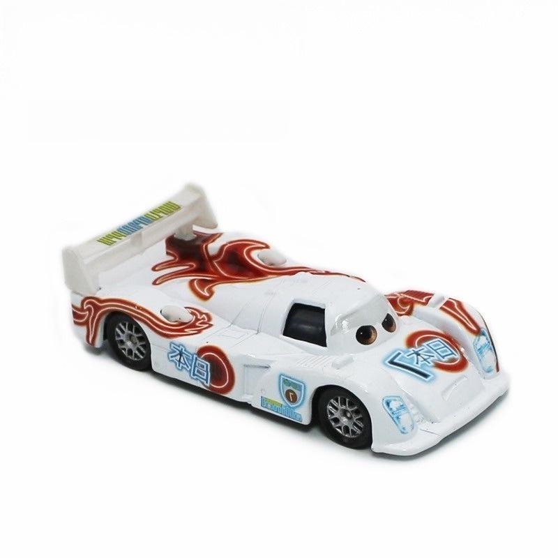 

Red And Blue Alloy Racing Car Model With Painted Japanese 7 Racers For Children красный