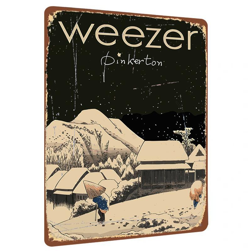 

Weezer Pinkerton Album Cover Art Metal Tin Sign Vintage Music Decor for Room Wall Hanging 20x30cm（7.8x11.8inch）