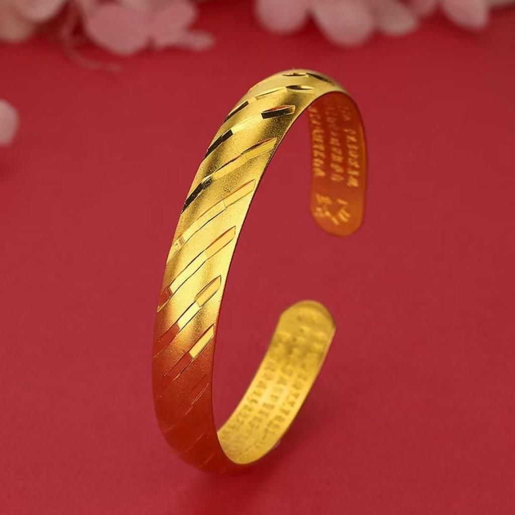 Meteor Shower Heart Sutra Open Bracelet Women's Solid Bracelet High-end Accessories